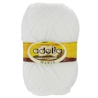 Пряжа для вязания Adelia "Maria", цвет №01, 10 шт х 50 г артикул 13281b.
